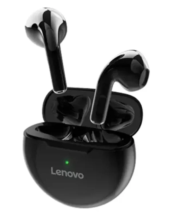 Lenovo HT38 LivePods TWS, Wireless Bluetooth Headphones, Mini Headphones, with Microphone, 30 Hours Playtime – Black