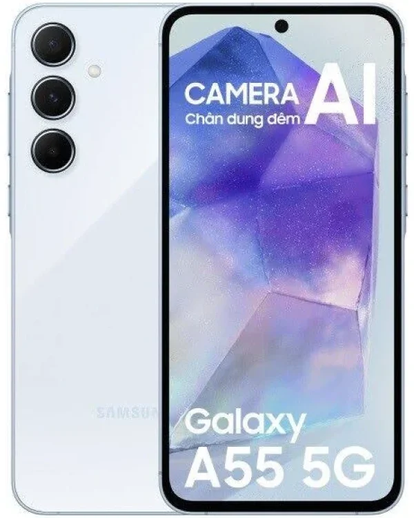 Samsung Galaxy A55, 8GB RAM, 128GB ROM, Impresionante azul hielo