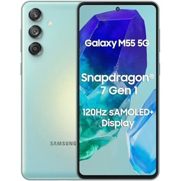 Samsung Galaxy M55 5G, 8GB RAM,128GB ROM, Light Green