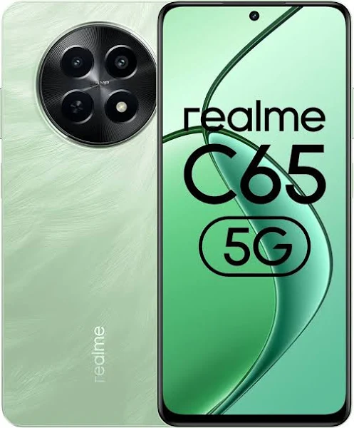 Realme C65 5G, 4 Go de RAM, 128 Go de ROM, vert plume